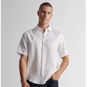 Quince White Casual Button Down Shirt
